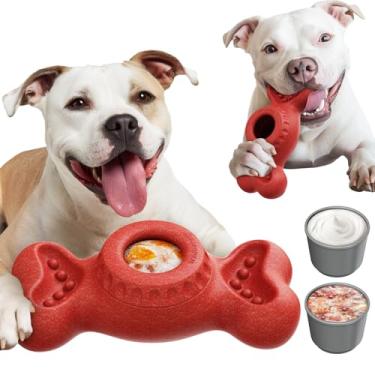 Imagem de SHINKAI Brinquedo interativo para mastigar cães congelados – encha e congele para brincadeiras duradouras, seguro para dentistas, indestrutível para mastigadores agressivos, mantém os cães ocupados e