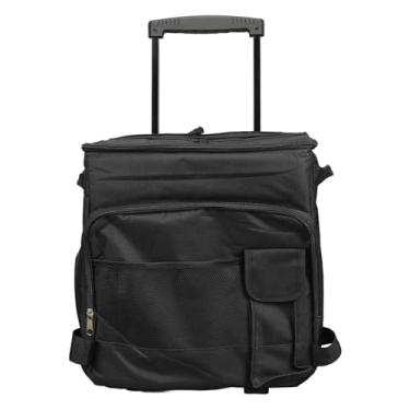 Imagem de AUNMAS Bolsa Térmica Com Rolamento Isolada 43L, Design de Carrinho, Tecido Oxford Premium, Vários Compartimentos, Ideal para Camping e Atividades Ao Ar Livre
