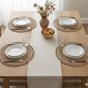 Imagem de Lugar Americano Fibra Natural Ervas Marinhas Vazado 38cm Rafimex