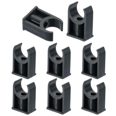 Imagem de Boxonly 8 peças de grampos de tubo de água de PVC clipes de tubulação em forma de U para mangueira de irrigação suporte de tubo de irrigação para 20 mm OD para bandejas de TV, tubos, mangueira
