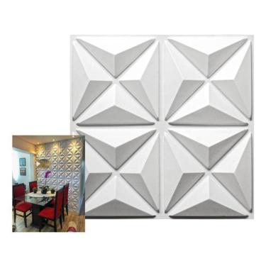 Imagem de Placas De Poliestireno 3D Revestimento Mini Estrelar Branco