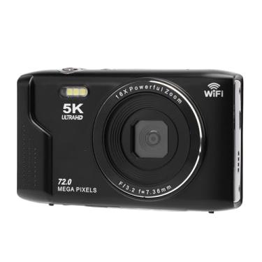 Imagem de EBTOOLS Câmera Digital 5K, Tela Ultra HD de 72 MP e 2,8 Polegadas, Zoom Digital 16x, Foco Automático, Câmera WiFi Com Flash Integrado, para Fotografia de Viagens (BLACK)