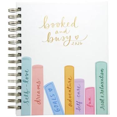 Imagem de WORLD TRAVELER Agenda 2026 semanal e mensal - 19 cm x 21 cm capa dura janeiro dezembro espiral agenda diária 2026 lista de tarefas 2026, tamanho 17 x 21 cm, vários livros