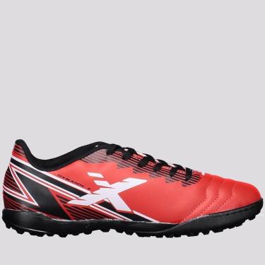 Imagem de Chuteira Oxn Dynamic 2 Society Vermelha e Preta-Masculino