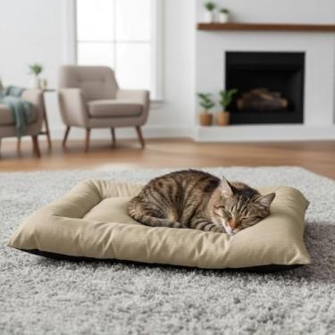 Imagem de Colchonete Caminha Pet Pequena Portátil Impermeável com Zíper Multiuso Viagem Casa Passeio Cães e Gatos até 7kg 45cm x 50cm Cacau