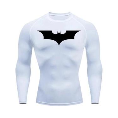 Imagem de Camiseta Masculina De Compressão De Manga Longa Com Estampa De Morcego