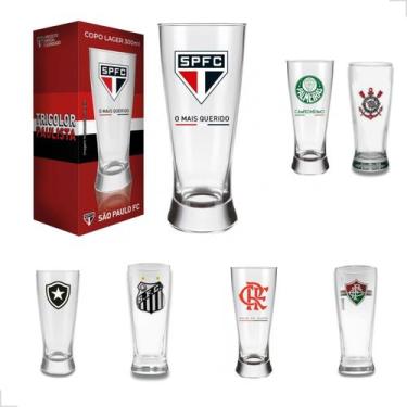 Imagem de Copo De Cerveja Tulipa Chopp Licenciado Times de Futebol 300ml - ALLMI