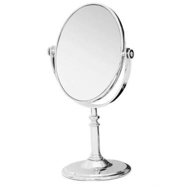 Imagem de Espelho De Mesa Oval Dupla Face Aumento 5x Para Maquiagem Skin Care Ba