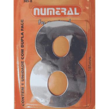 Imagem de Número Residencial Numeral N.8 60Mm Espelhado