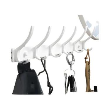 Imagem de Cabideiro De Parede Sem Furos Com Ganchos Para Roupas E Roupões, Para 