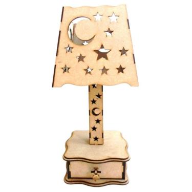 Imagem de Abajur De Mesa Estrelado Em Mdf