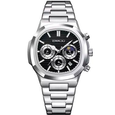 Imagem de Relógio Masculino Quadrado Em Aço Inoxidável Casual Impermeável Quartzo Preto