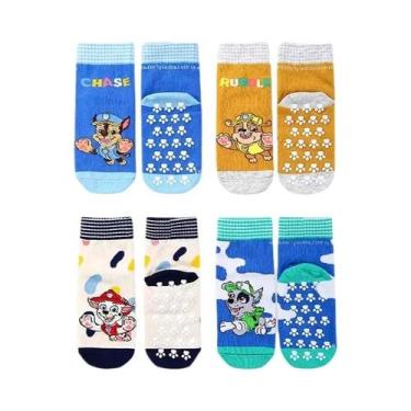 Imagem de Meias De Algodão Antiderrapantes Para Crianças Paw Patrol, Pacote Com 