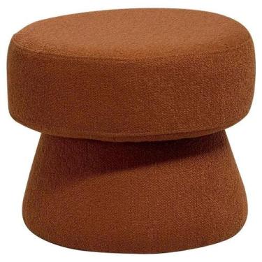 Imagem de Puff Redondo Orgânico Quarto Infantil Laura D02 Bouclê Terracota B-125