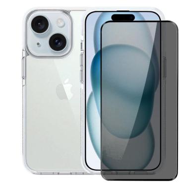 Imagem de Kit Capa Anti-slip E Pelicula Defender Pro Privacidade Para Iphone 15 - Gshield