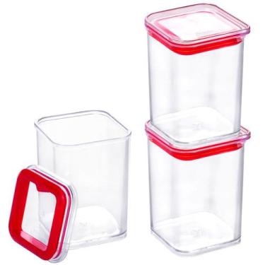 Imagem de 3 Mini Pote Empilhável 160ml Hermético Porta Tempero Sementes Granulad