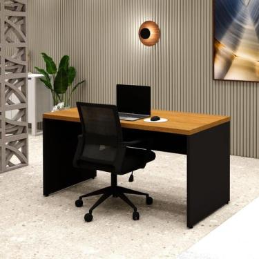 Imagem de Escrivaninha 1,50m x 0,70m Pé Painel e Cadeira Diretor F5 - F5 Office,