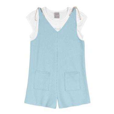 Imagem de Jardineira com blusa em malha infantil menina Mundi-Feminino