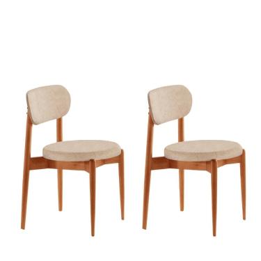 Imagem de Conjunto com 2 Cadeiras de Jantar Ballare Soft Moderna Mobilia