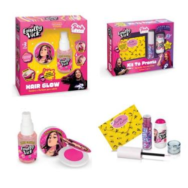 Imagem de Hair Glow Emilly Vick Dos Rosa Maquiagem + Tô Pronta Emilly Vick E Kat