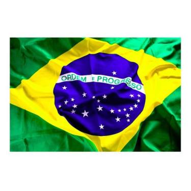 Imagem de Bandeira Do Brasil 1,50 X 0,90 Com Encaixe Para Bastão Torcida Mesa En