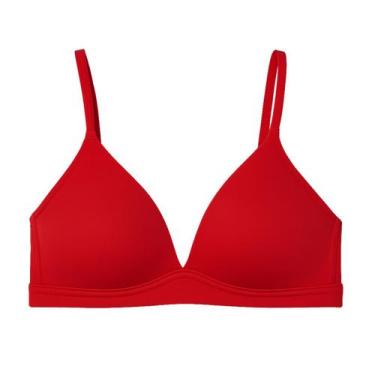 Imagem de Sutiã Básico Com Bojo Triângulo Sem Aro Liebe, 42, Vermelho