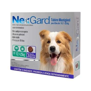 Imagem de Antipulgas e Carrapatos Nexgard G para Cães de 10-25Kg - 3 unidades - 