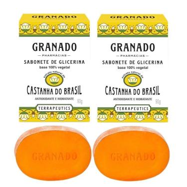 Imagem de Kit 2 Sabonete Em Barra Castanha Do Brasil Glicerina Vegetal L Granado 90g