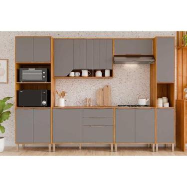 Imagem de Cozinha Modulada MGM 6 Peças Celeste C6P136 Cinamomo/Platina