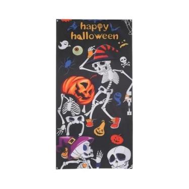 Imagem de Grande Cobertura De Porta De Halloween Com Crânio, Abóbora E Mão Ensan