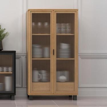 Imagem de Cristaleira Livreiro Ditália 2 Portas 1 Gaveta E-966, Riviera