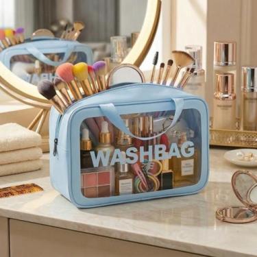 Imagem de Washbag Bolsa Nécessaire Feminina Para Maquiagem Grande Multifunções b