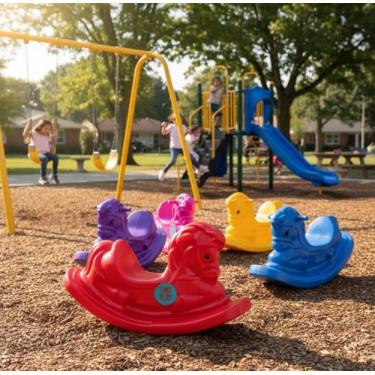 Imagem de Gangorra Cavalinho Maxima Durabilidade Parquinho - TonesPlay, Vermelho