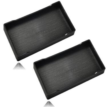 Imagem de 2 Bandeja Preta Kit para Decoração Lavabo Café Vasos - Fx