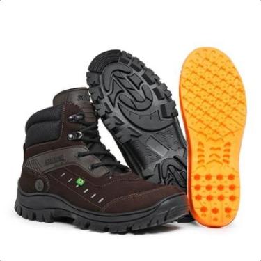Imagem de Bota Coturno Masculino Adventure Militar Tática Couro Legítimo Schiareli 730-Masculino