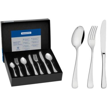 Imagem de Faqueiro Tramontina Mônaco Inox Facas Mesa Forjadas 42 Peças Brilho, I