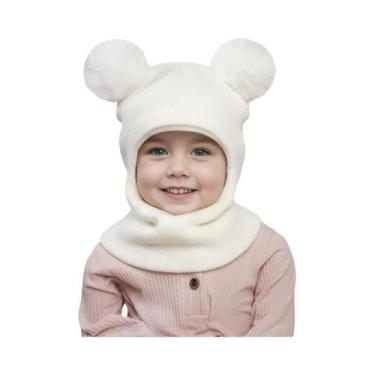 Imagem de Gorro E Cachecol De Inverno Em Tricô Para Bebês (Meninos E Meninas) Co