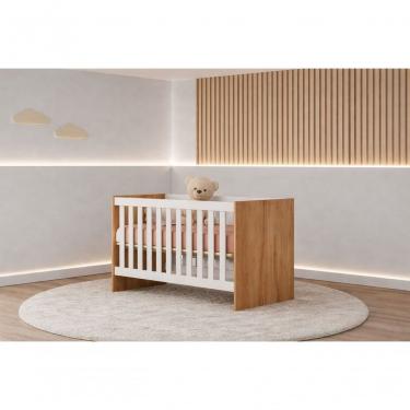 Imagem de Berço Que Vira Cama Com Colchão Candy - Mobibaby