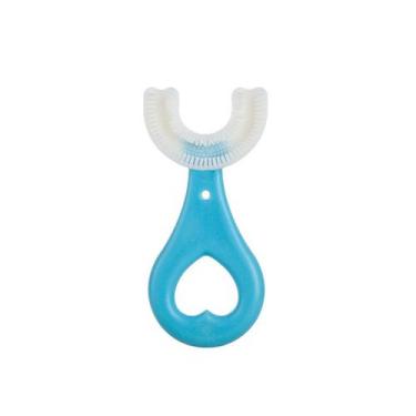 Imagem de Escova De Dente Infantil Silicone 360 U Macia Oferta - JM, Azul 2-6