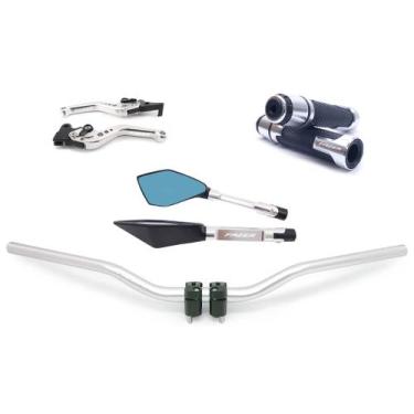 Imagem de Kit Manete Manopla Guidão Retrovisor Fazer 150 freio UBS - NoBrand, Pr