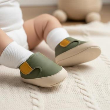 Imagem de Tênis Sapatinho Bebê Menino Infantil Confontável com tiras autocolante
