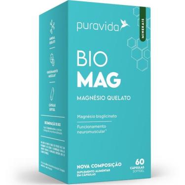 Imagem de Magnesio Bisglicinato Quelato 60 Caps - PuraVida-Unissex