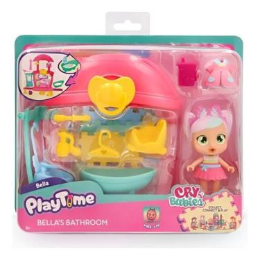 Imagem de Boneca Cry Babies Playtime Banheiro da Bella Multikids