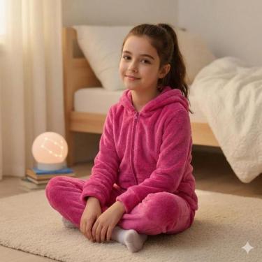 Imagem de Conjunto de Soft Liso Menina Menino Frio Macio Fofinho Inverno Quentin