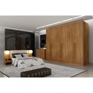 Imagem de Guarda Roupa Casal 6 Portas 8 Gavetas - Maldivas-cumaru - Móveis Novo Horizonte