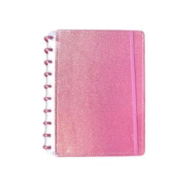 Imagem de Caderno Inteligente / Caderno Disco 26x20cm - Purpurina - Fwb, rosa