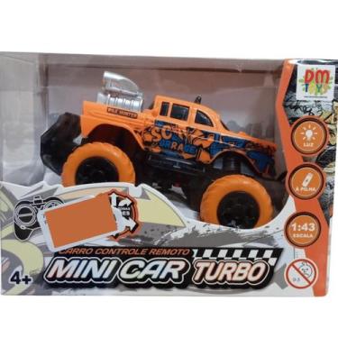 Imagem de Carro de Controle Remoto Mini Car Turbo Laranja c/ Luz Dm - DM TOYS