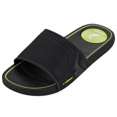Imagem de Chinelo Masculino Facil Calce Praia Conforto Start Rider, Preto, Verde