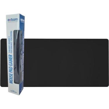 Imagem de Mouse Pad Exbom 70x30cm Speed Gamer Extra Grande Preto Full Black - MP