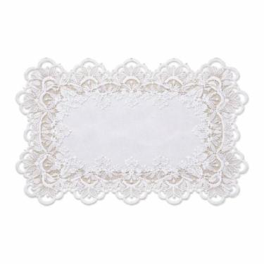 Imagem de Caminho de mesa veneza - 30 x 45 - branco - jolitex